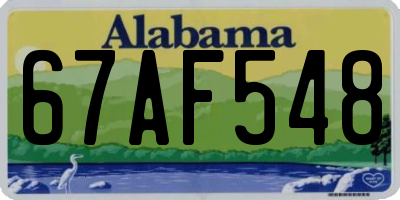 AL license plate 67AF548