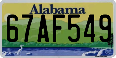 AL license plate 67AF549