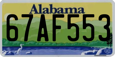 AL license plate 67AF553
