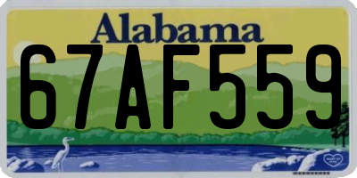 AL license plate 67AF559
