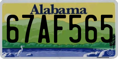 AL license plate 67AF565