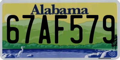 AL license plate 67AF579