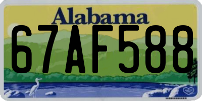 AL license plate 67AF588