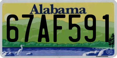 AL license plate 67AF591