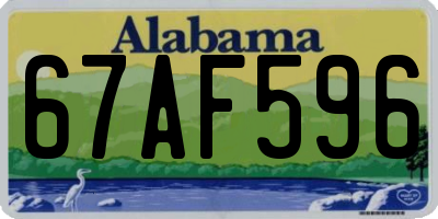 AL license plate 67AF596