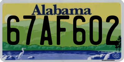 AL license plate 67AF602