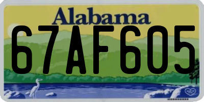 AL license plate 67AF605
