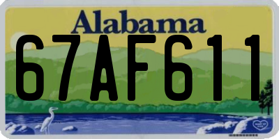 AL license plate 67AF611