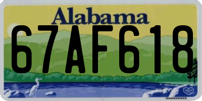 AL license plate 67AF618
