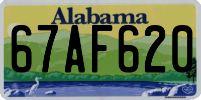 AL license plate 67AF620
