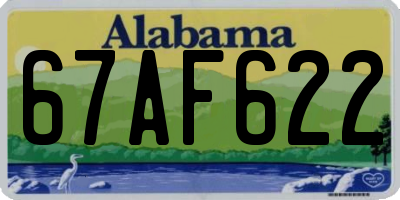 AL license plate 67AF622
