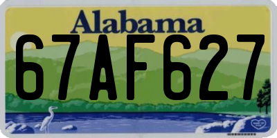 AL license plate 67AF627