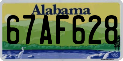 AL license plate 67AF628
