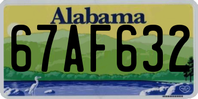 AL license plate 67AF632