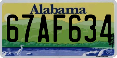 AL license plate 67AF634