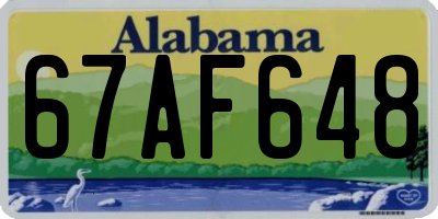 AL license plate 67AF648