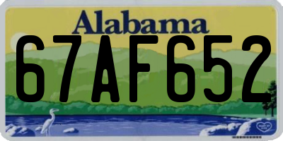 AL license plate 67AF652
