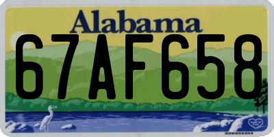 AL license plate 67AF658