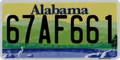 AL license plate 67AF661