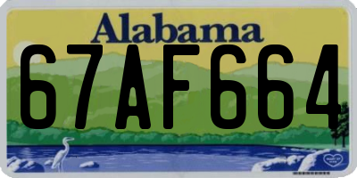 AL license plate 67AF664
