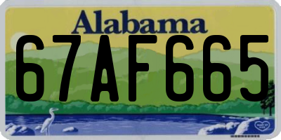 AL license plate 67AF665