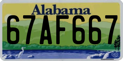 AL license plate 67AF667