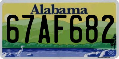 AL license plate 67AF682