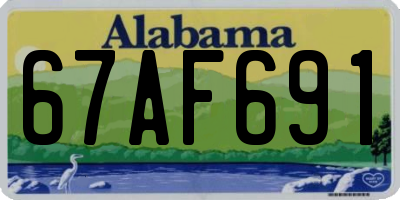 AL license plate 67AF691