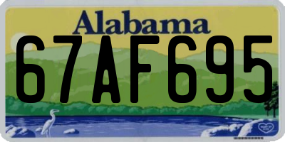 AL license plate 67AF695