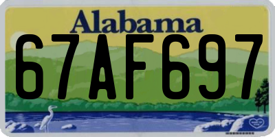 AL license plate 67AF697