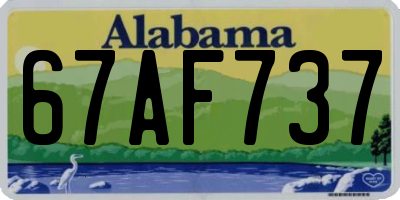 AL license plate 67AF737