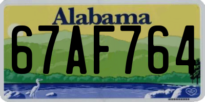 AL license plate 67AF764