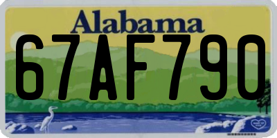 AL license plate 67AF790