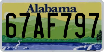 AL license plate 67AF797