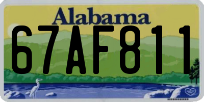 AL license plate 67AF811