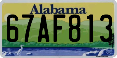 AL license plate 67AF813