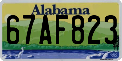 AL license plate 67AF823
