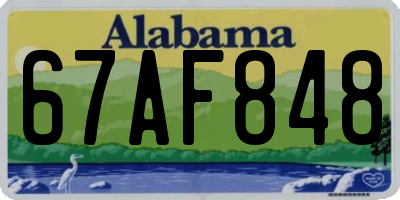 AL license plate 67AF848