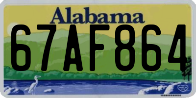 AL license plate 67AF864