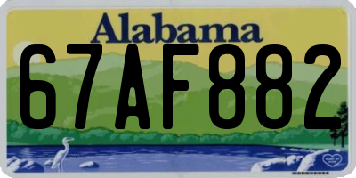 AL license plate 67AF882