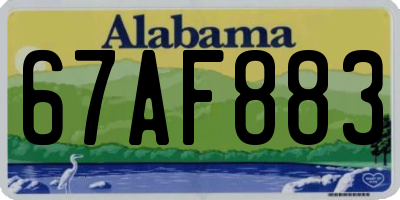 AL license plate 67AF883