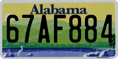 AL license plate 67AF884
