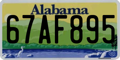 AL license plate 67AF895