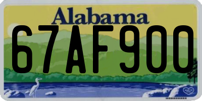 AL license plate 67AF900