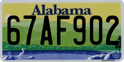 AL license plate 67AF902