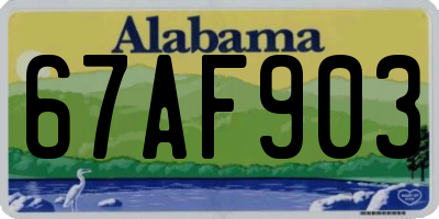 AL license plate 67AF903