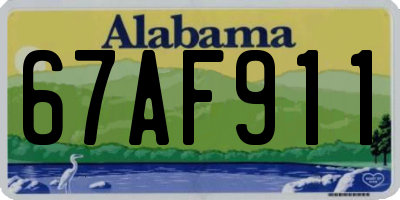 AL license plate 67AF911