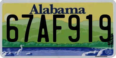 AL license plate 67AF919
