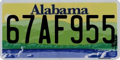 AL license plate 67AF955
