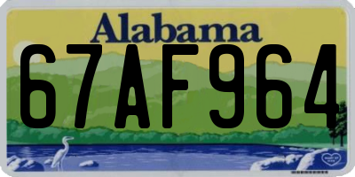AL license plate 67AF964